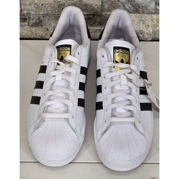 Adidas Originals Superstar Shoes 3-Stripes Sneakers White/Black EG4958 | US 10 - Picture 5 of 10